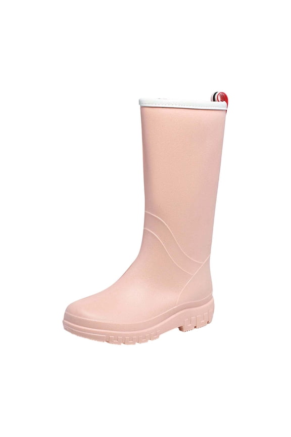 Women's Tall Waterproof Rain Boots, Non- Thick Sole Knee High Rubber Boots for Gardening, Farming, Walking & Outdoor Work(Pink/36)