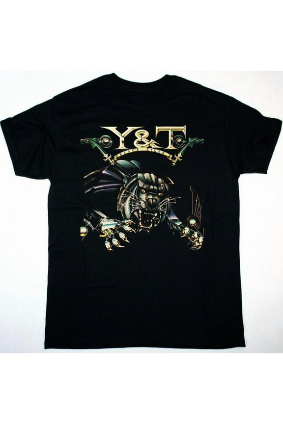 Y&T BLACK TIGER Heavy Cotton Black All Size Unisex Black Shirt