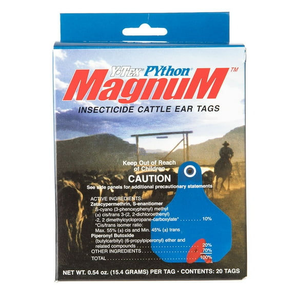 Y-Tex Corp Python Magnum II Ear Tags 20Pc Box