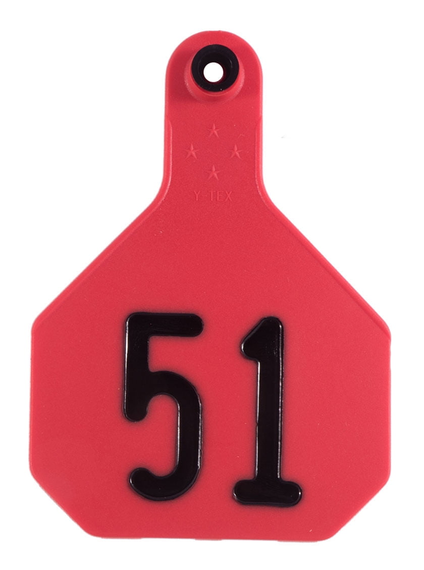 Y-Tex Large, Numbered (25) Color: Red Number: 26-50 - Walmart.com