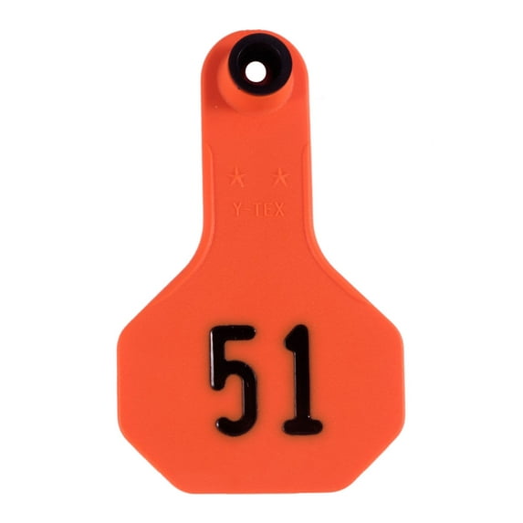 Y-Tex Small, Numbered (25) Color: Red Number: 76-100