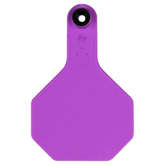 Y-Tex Product Medium 3-Star All American Cattle Ear Flexible Purple Blank