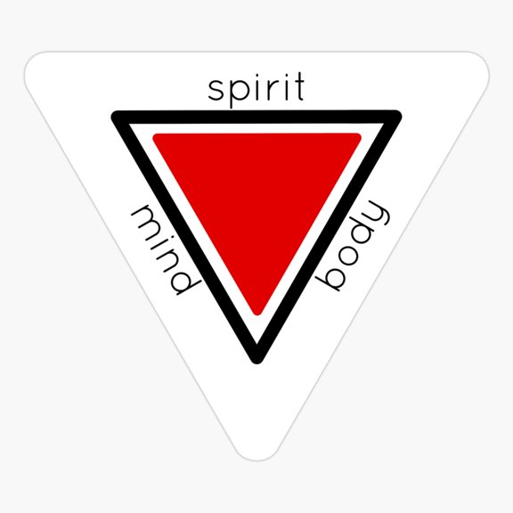 Y Triangle Mind Body Spirit Vinyl Decal Sticker