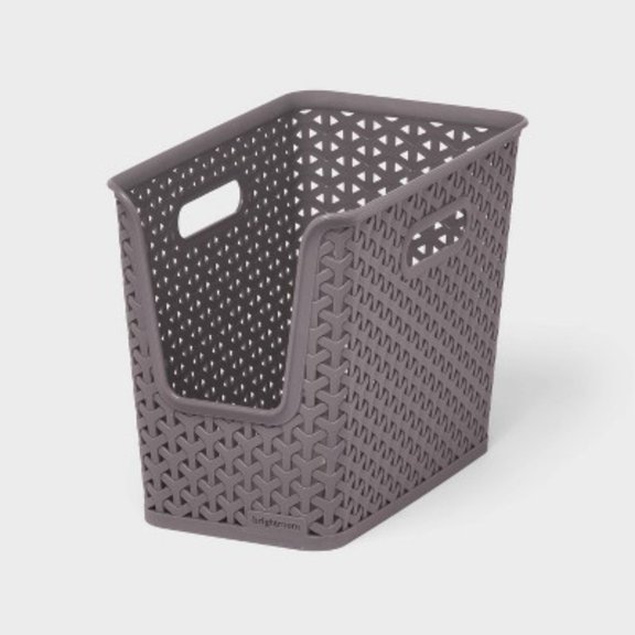 Y-Weave Narrow Easy Access Decorative Storage Basket