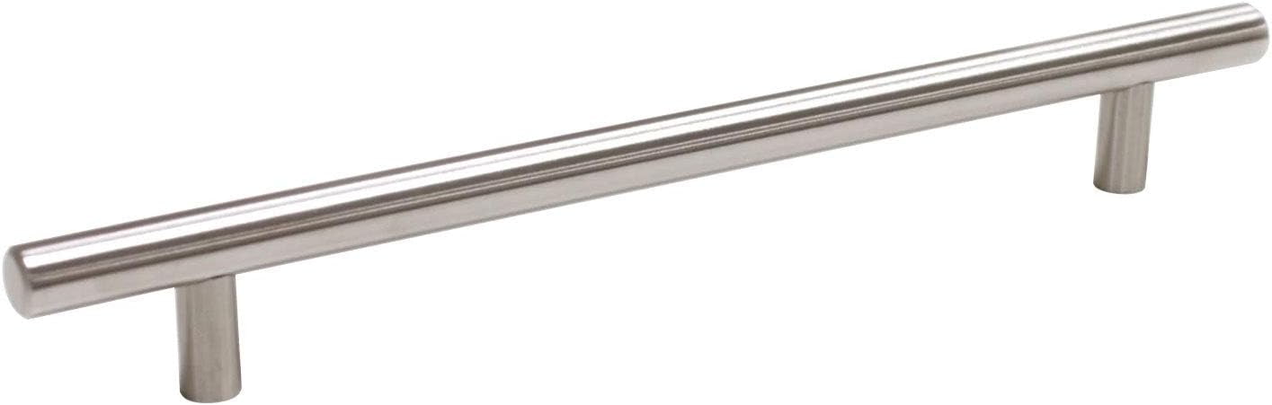Y&Y Decor 10" Solid Brushed Nickel T Bar Cabinet Pulls Modern Euro ...