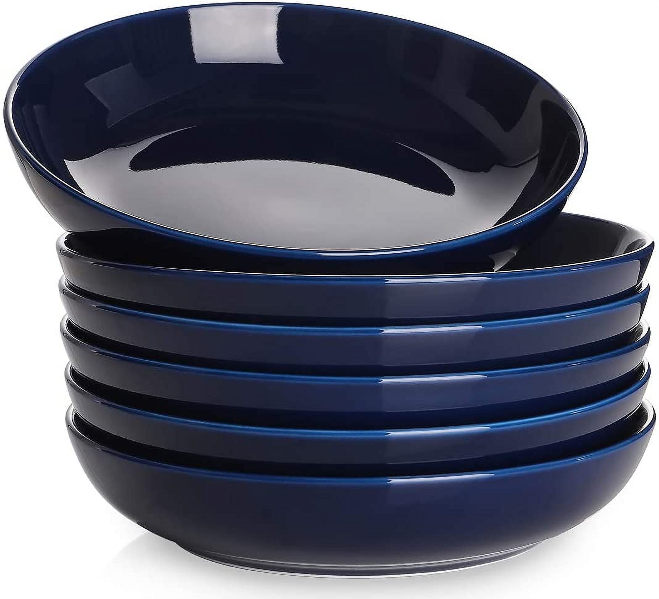 Y YHY 30 fl oz Blue Porcelain Pasta, Salad, Soup Bowls, Large Serving