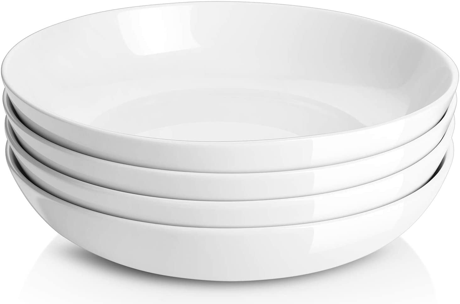 DOWAN 8 Large Serving Bowls - 2 Quart Big Salad Bowl, Porcelain White Bowl  for Kitchen, Soup, Salad, Pho, Pasta, Ramen, Popcorn, Ceramic Mixing Bowl,  Microwave & Dishwasher Safe, Set of 2