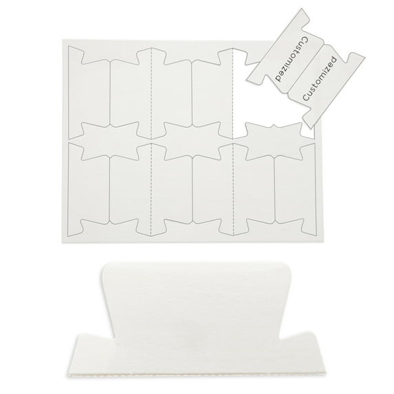 Y YOMA 30 Pack Paper Hanging File Folder Tabs Decorative Tab for Hanging File Folders 1/5-Cut Adjustable Insertable Quick Tabs Office Supplies Suitable for Letter Size, Legal Size, A4 folder, 5 Sheet