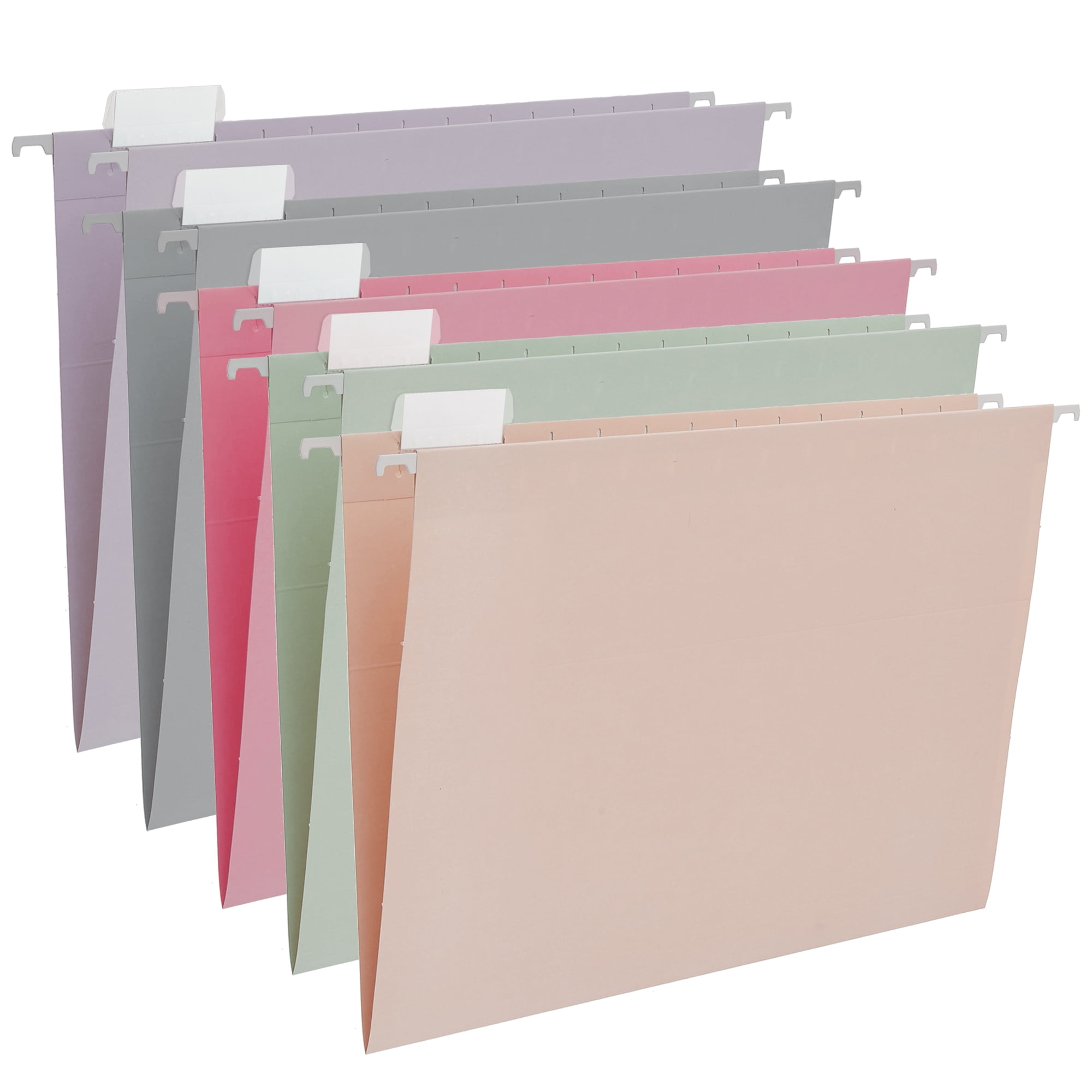 Y YOMA Legal Size - 25 Pack Colored Hanging File Folders Decorative Hanging Folder Cute Pretty File Folder for Filing Cabinet Office Home with 1/5-Cut Adjustable Tabs, Morandi Assorted Color