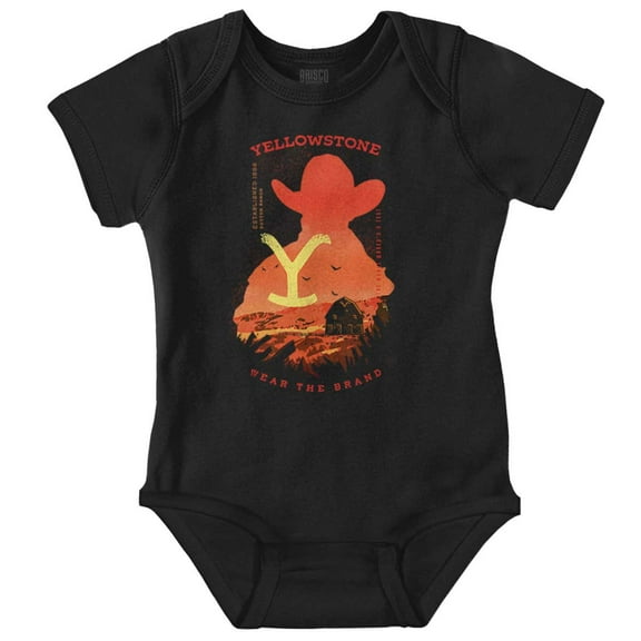 Y Yellowstone Cowboy Wear The Brand Romper Boys or Girls Infant Baby Brisco Brands NB