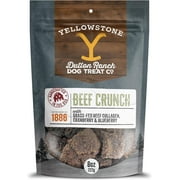 Y Yellowstone Dutton Ranch Beef Dog Treats W/ Cranberry & Blueberry Beef Crunch Dog Treats, 8 oz