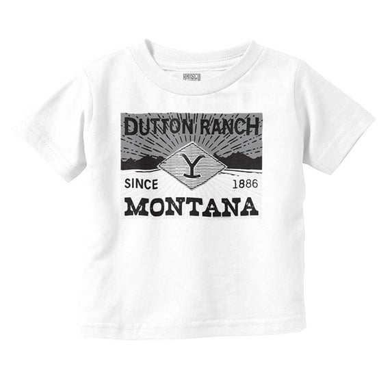 Y Yellowstone Dutton Ranch Montana Toddler Boy Girl T Shirt Infant Toddler Brisco Brands 6M