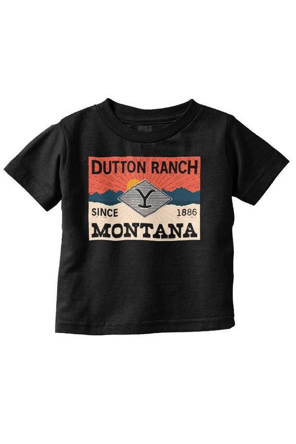 Y Yellowstone Dutton Ranch Montana Toddler Boy Girl T Shirt Infant Toddler Brisco Brands 6M