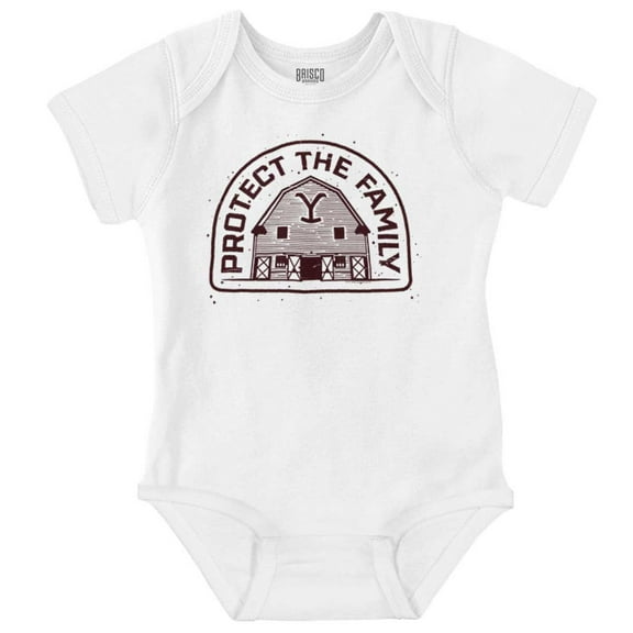 Y Yellowstone Protect the Family Barn Romper Boys or Girls Infant Baby Brisco Brands NB