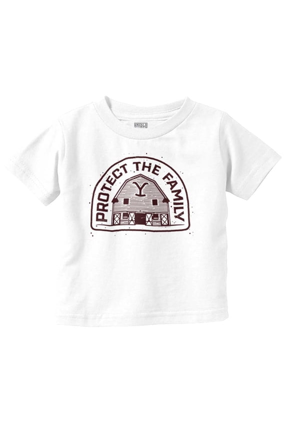Y Yellowstone Protect the Family Barn Toddler Boy Girl T Shirt Infant Toddler Brisco Brands 18M