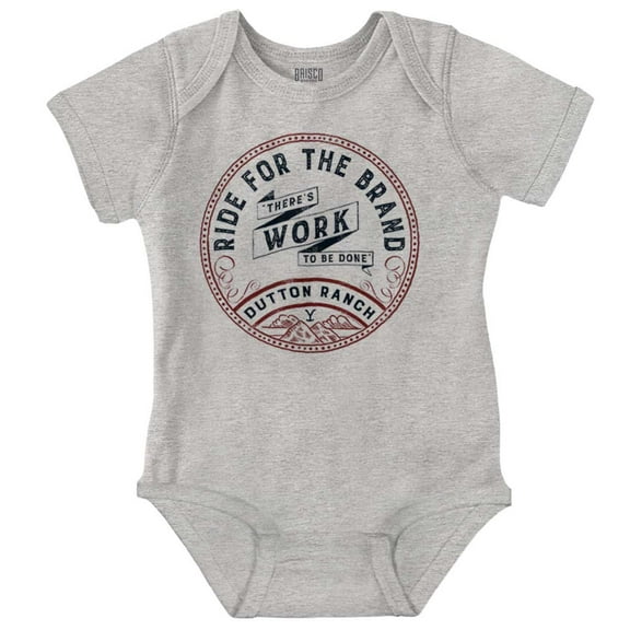 Y Yellowstone Ranch Work To Be Done Romper Boys or Girls Infant Baby Brisco Brands 24M