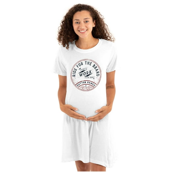 Y Yellowstone Ranch Work To Be Done Women's Maternity Dress Brisco Brands M