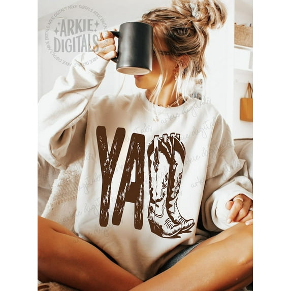 Y'all Cowboy Boots T-shirt, Boho Western T-shirt TH300503