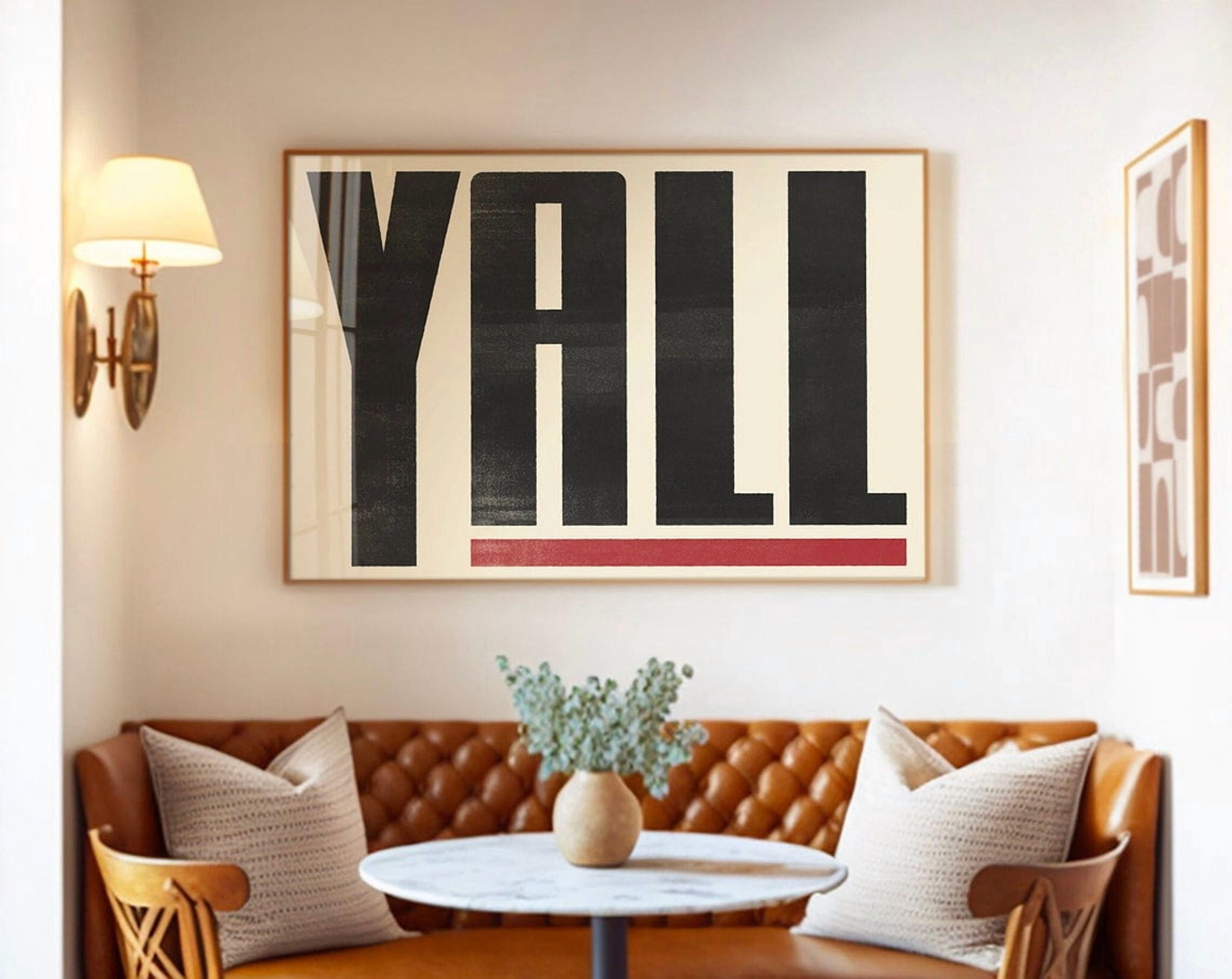 Y'all Means All Typography Western Southwestern Bold Type Minimalist ...
