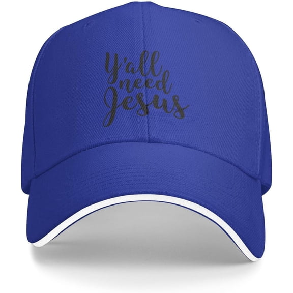 Y'all Need Jesus Baseball Cap Women Trucker Hat for Men Dad Hat Adjustable Snapback Hat Cowboy Hat Black
