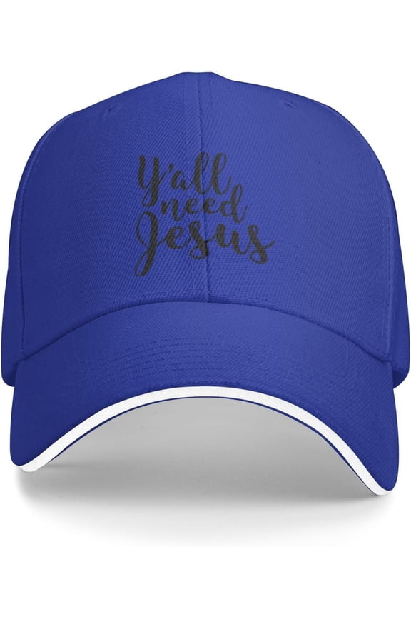Y'all Need Jesus Baseball Cap Women Trucker Hat for Men Dad Hat Adjustable Snapback Hat Cowboy Hat Black