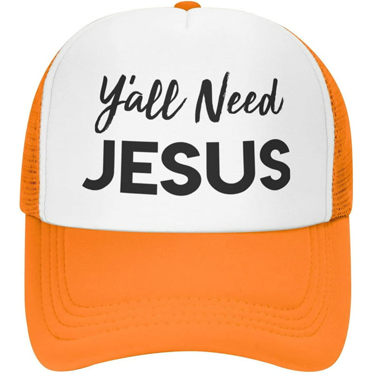 Y'all Need Jesus Funny Gift for Women Baseball Hats Baseball Cap Trucker Hat  Mesh Cap Snapback Fishing Hat Summer Hat 