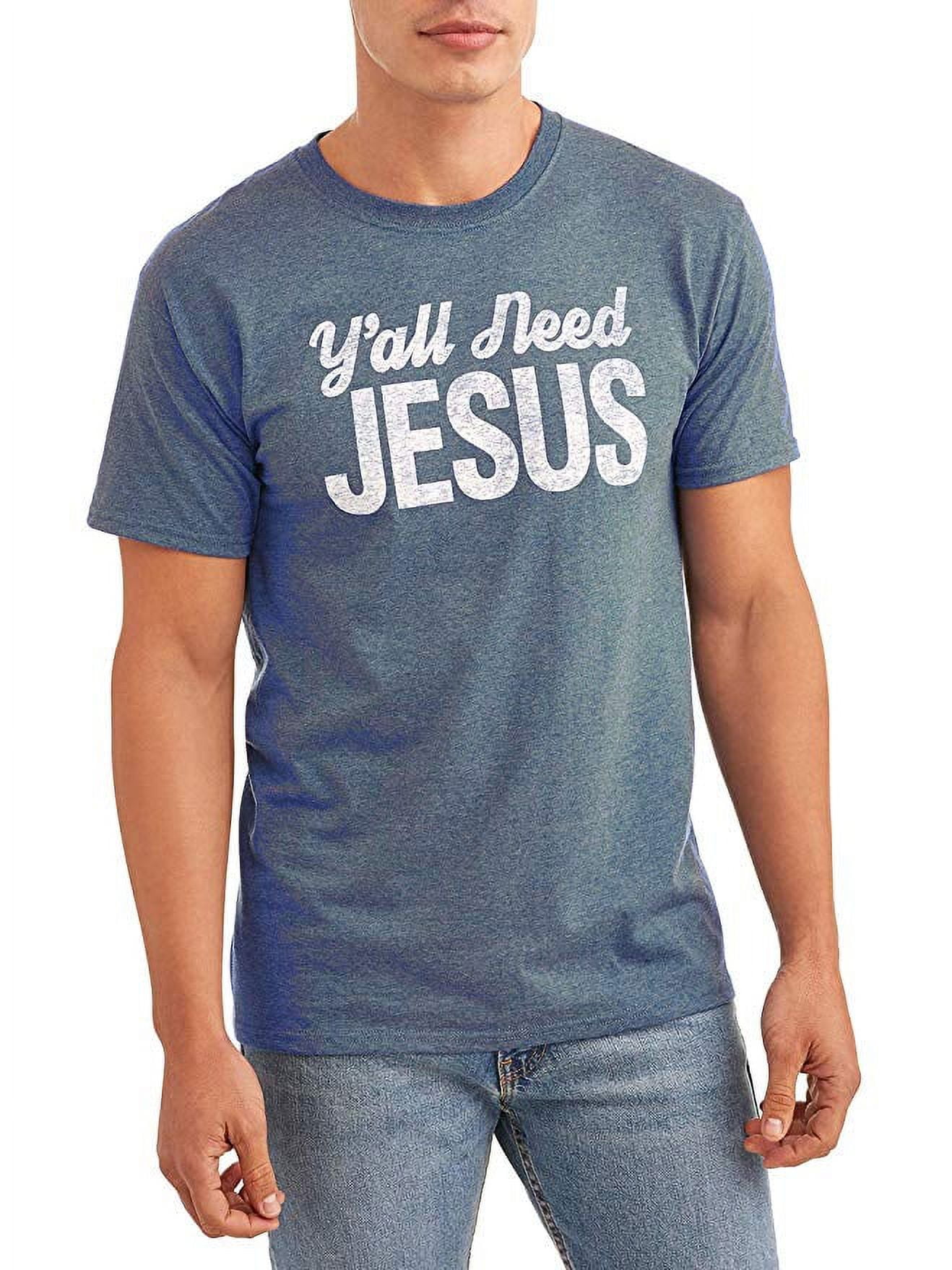 Y'all Need Jesus Funny Men's and Big Men's Graphic T-shirt