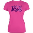 thumbnail image 1 of Y'all Need Jesus Juniors Soft T Shirt Hot Pink MD, 1 of 1