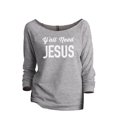 thumbnail image 1 of Y'all Need Jesus Women's Fashion Slouchy 3/4 Sleeves Raglan Lightweight Sweatshirt Sport Grey X-Large, 1 of 3