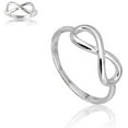 thumbnail image 1 of Y'all Sterling Silver Infinity Band for Women, Figure Eight Design Ring, Size 7, 1 of 5