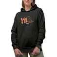 thumbnail image 1 of Y'all feat. Cowboy Boots Art Merch Gift, Black Hooded Sweatshirt or Hoodie, Small, 1 of 5