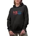 thumbnail image 1 of Y'all with Cowboy Boots, 4th of July Gift, Black Hooded Sweatshirt or Hoodie, Large, 1 of 5