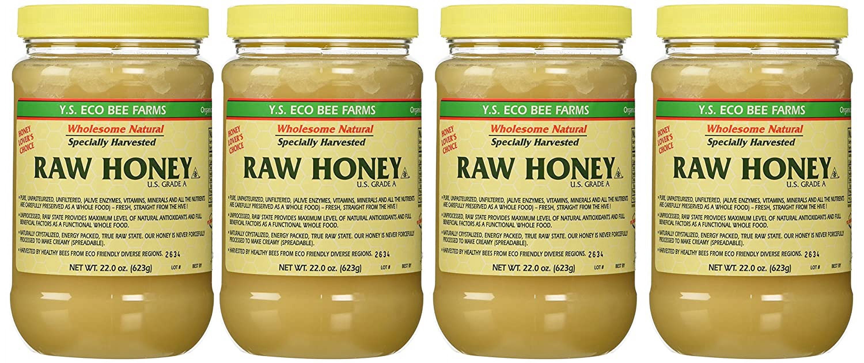 Y.s. Eco Bee Farms Raw Honey - 22 Oz Jars (4 Count (22oz Each))