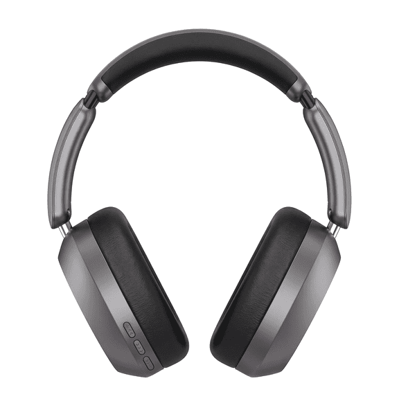 Y04 ANC Bluetooth 5.4 Over-Ear Headphones 3-Section Headband Active Noise Cancelling 50H Playtime 5-EQ Modes Built-in Mic Space Gray