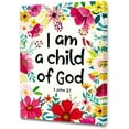 thumbnail image 1 of Y068 I Am A Child Of God Wall Art Canvas,Religious Bible Verse Prints Flower Framed Wall Art,Ready to Hang For Nursery/Home/Bedroom Decor Motivational Canvas Wall Art Gifts for Kids Teens Girls Women, 1 of 6