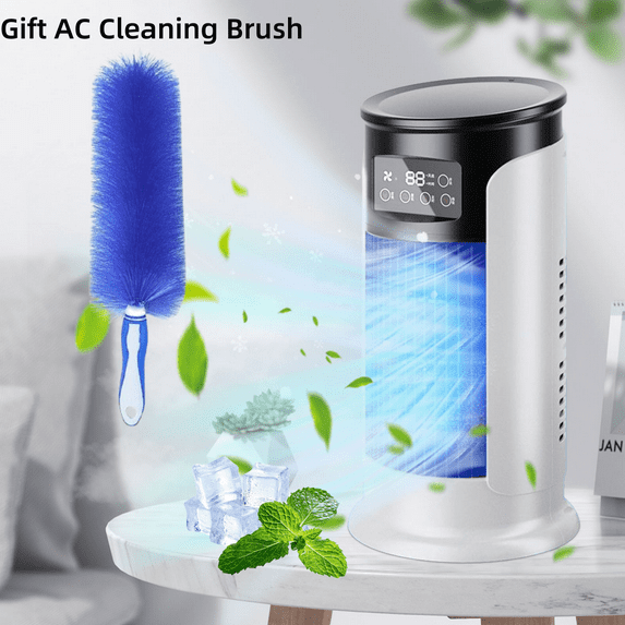 Y099-Denoise 5 Speed Summer Tower Fans,Humidify Cold Steam Cooling Fan,Humidification Air Conditioner Fan,Blow Cold Air Electric Fan,Usb Multi-Function Timing Air Cooler,Home Dormitory Office Desktop