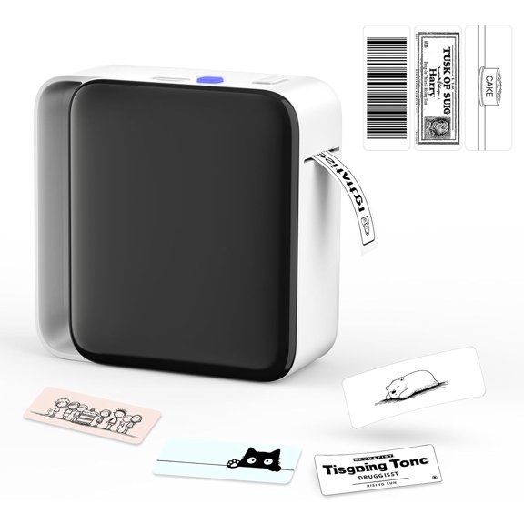Y12 Bluetooth Label Maker Machine (No Tape), Wireless Thermal Sticker Printer for Home, Kitchen, Office & Organization Mini Portable Label Maker with Versatile Templates, White