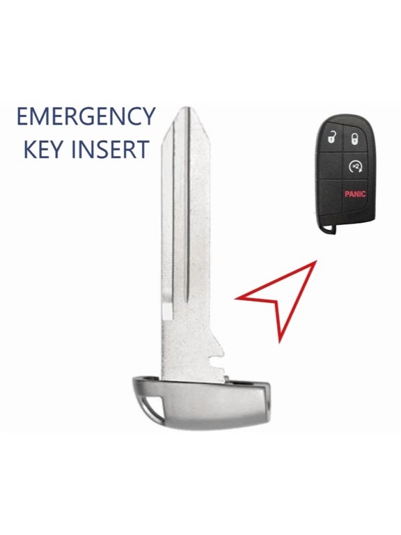 Y172 Chrysler Dodge Jeep Smart Key Emergency Key w/ Key Ring Slot