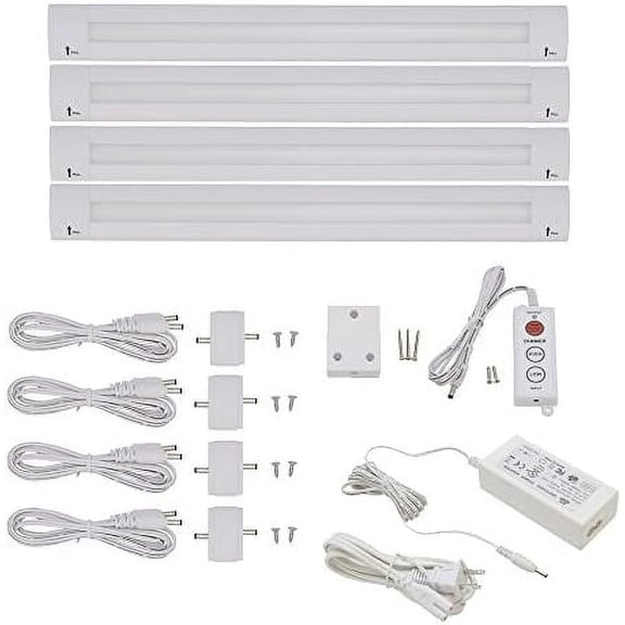 Y2054 Lilium 12 Inch Cool White Modular LED Under Cabinet Lighting - Standard Kit (4 Panel)$$Tools & Hardware Other