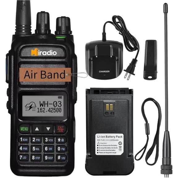 Y23UV-83 Professional Two-Way Radio, 128 Channel UHF VHF Handheld Walkie Talkie with NOAA Weather Alert, Dual Standby, VOX, FM Radio, USB-C Charging for Job Site, Outdoor