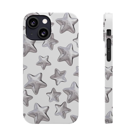 Y2K Aesthetic Star Girl Chrome Stars Art Universal H1536 Premium Case for iPhone 17 16 15 14 13 12 11 Pro Max – Unisex Design