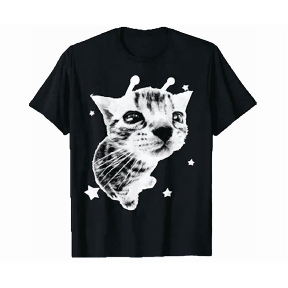 Y2K Alien Cat Retro Silly Cat Vintage Kitty Funny Shirt Hot Trending Shirt, Vintage Birthday Gift