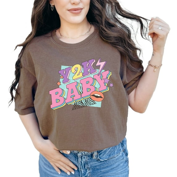 Y2K Baby, Retro Generation Z Themed, Espresso Comfort Colors T-Shirt, 3XL