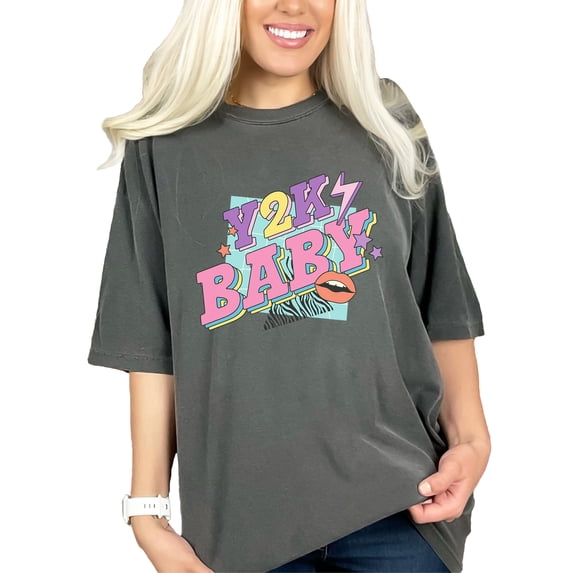 Y2K Baby, Retro Generation Z Themed, Pepper Comfort Colors T-Shirt, 2XL