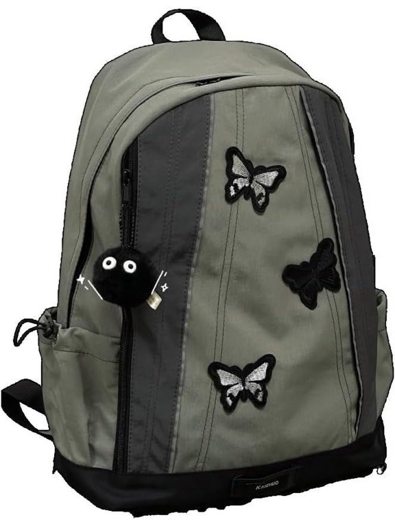 Y2K Backpack Butterfly Goth Purse Accessories, Grunge Aesthetic Backpack Grunge Accessories, Black-black-