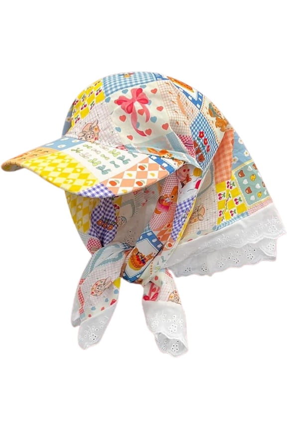 Y2K Baddie Baseball Cap with Bandana Head Wrap Retro Streetwear Raves Trucker Hats Women Country Grunge Y2k Skull Cap