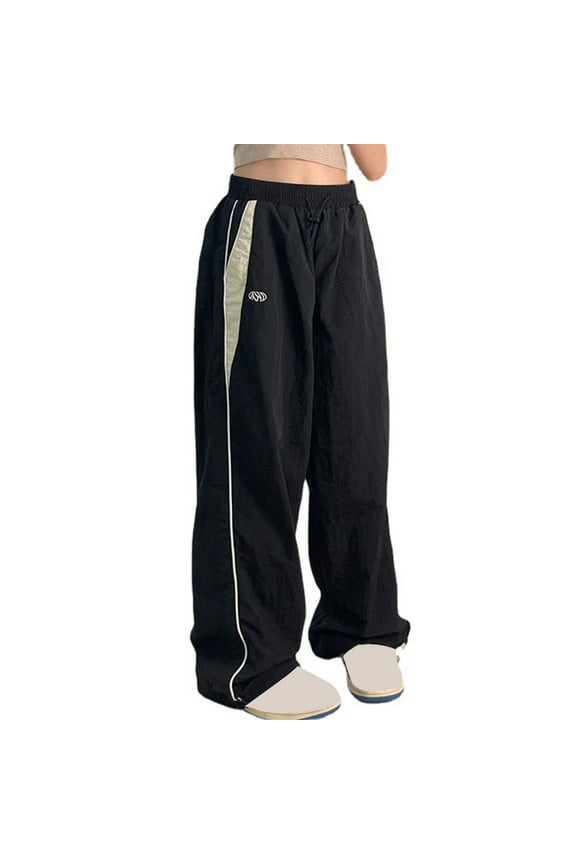Y2K Baggy Pants for Women Vintage Sweatpants Wide Leg Parachute Pants Hip Pop Cargo Pants