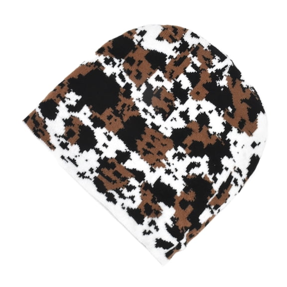 Y2K Black White Hat Warm Hat Slouchy Beanies Hip Hop Hat Versatile Unisex Hat Black White Marble Hip Hop Cap Pile Bonnet Hat Knitted Cap