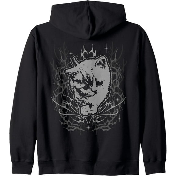 Y2K Cat Cute Alt 2000s Grunge Vintage Graphic Mens Hoodie