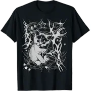 Y2K Cat Cute Emo 2000s Grunge Vintage Graphic T-Shirt